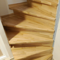 Escalera de caracol en haya